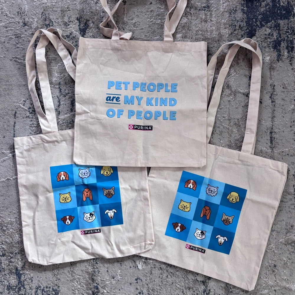 Purina tote bags